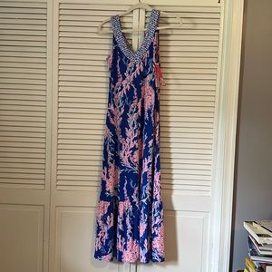 Lilly pulitzer borealis blue midi dress xs